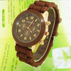 Unisex Rose Gold Silicone Sports Watches